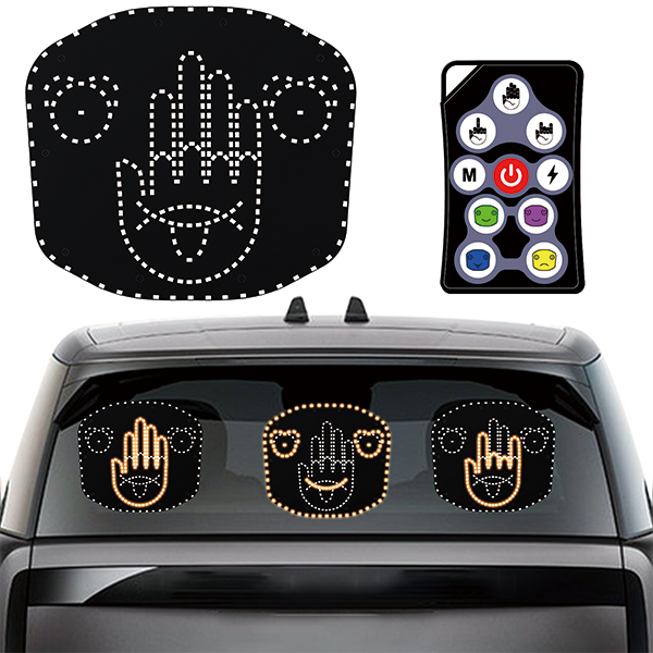 7 Models middle finger light Auto Car SUV Interior Rear Windshield Remote Control LED Middle Finger Warning Brake Light